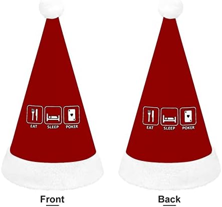 לאכול שינה פוקר חג המולד סנטה כובע עבור אדום חג המולד כובע חג טובות חדש שנה חגיגי ספקי צד