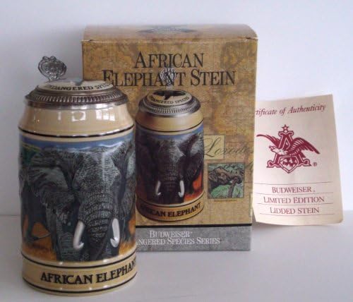 1991 סדרת המינים בסכנת הכחדה של באדוויזר, בירה מכסה שטיין, פיל אפריקאי