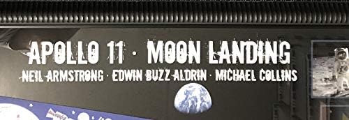 נדיר-אפולו 11 תצוגה ממוסגרת עם 1969 דגלון / סיכה ומדליון טס בחלל