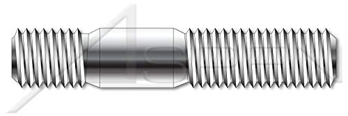 M10-1.5 x 25 ממ, DIN 939, מטרי, חתיכים, קצה בורג כפול, בקוטר 1.25 x קוטר, A4 נירוסטה