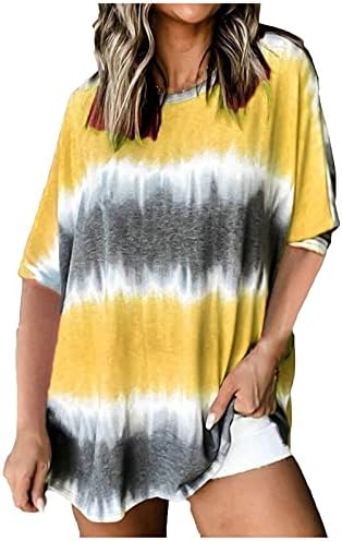 תלבושות קיץ לנשים 2023 שרוול קצר בתוספת גודל יוצא חולצות חולצות טרנדיות חולצות טוניקה וינטג 'צמרות מערביות