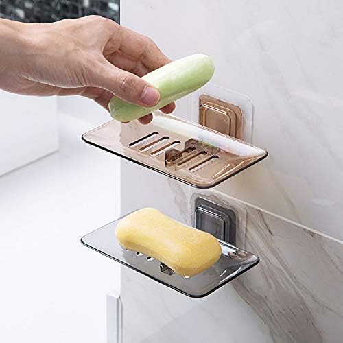 קופסת סבון LSJzz סבון יצירתי סבון סבון חינם כוס יניקה מחוררת קיר רכוב על רזה חזקה ניקוז אוורור