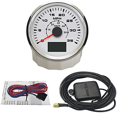 Eling Marine Auto GPS Speedometer Speedo Velometer 0-35 קמש 0-55 קמש תאורה אחורית קילומטראז '85 ממ