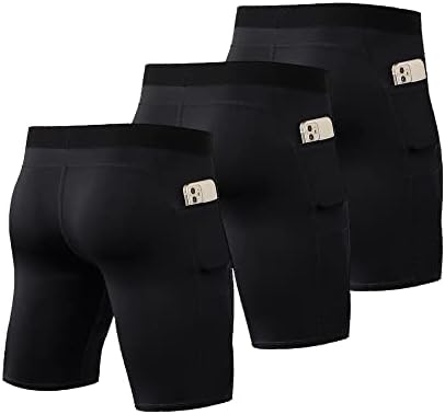 מכנסי דחיסה של CARGFM לגברים למכנסיים תחתונים קצרים של אימון אתלטי טייץ כדורסל מכנסיים קצרים של