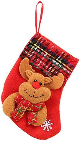אופנה מואזת גרבי חג המולד שקית מתנה ציוד קישוט עץ חג המולד ציוד קישוטים זהב ואדום לעץ עץ חג המולד קישוטי