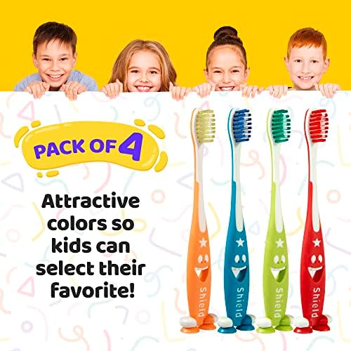 מגן טיפול צחקוקים מברשת שיניים, כיף עיצוב, אחיזה גמישה הטוב ביותר עבור הילדים אוראלי טיפול-סופר רך זיפים