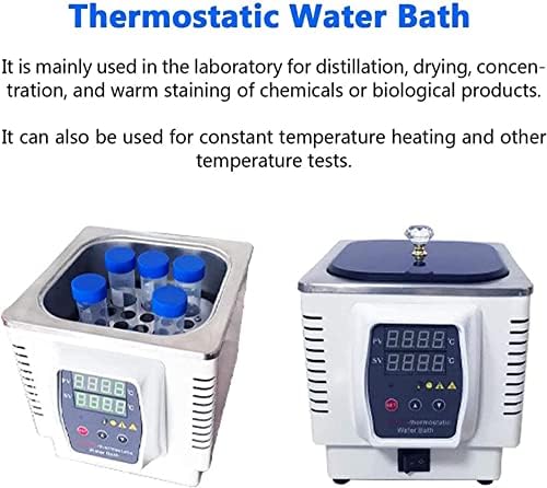 אמבט מים תרמוסטטי דיגיטלי של מהוק, 3 ליטר 350 וואט חימום חשמלי אמבט מים מעבדה תרמוסטטי, 5 עד