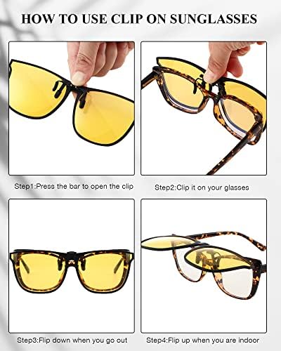 3 זוגות משקפי שמש מקוטבים מקוטבים משקפי שמש גדולים נגד סנוור 90 מסגרת קלה הפוך משקפי נהיגה לנשים וגברים