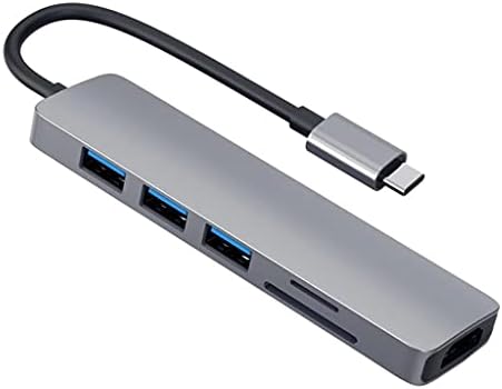 CHYSP TYPE-C רכזת ל- HDMI מתאם תואם 4K 3 רכזת USB C עם חריץ הקורא הדיגיטלי של TF Security עבור