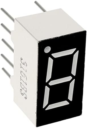 uxcell אנודה נפוצה 10 סיכה 1 סיביות 7 תצוגת קטע 0.55 x 0.3 x 0.33 אינץ '0.35 אינץ' תצוגת LED אדומה