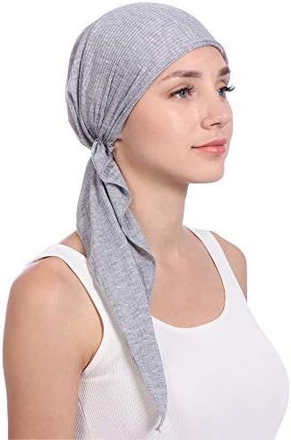 נשים כפית כותנה כובע טורבן כובע נוח מוסלמי נמתח כובע טורבן דק עוטף שיער ארוך שיער כובע כימיה כימיה