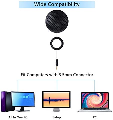 מיקרופון ועידה 3.5 מ מ, מיקרופון מחשב נייד, ניניה 360 תקע רב כיווני & מגבר; הפעל מיקרופון קונדנסר