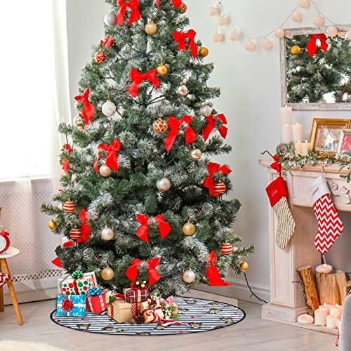 Visesunny עץ חג המולד מחצלת כלב עוגן עוגן כחול עץ עץ עץ מחצלת מגן רצפה סופג עץ עץ מחצלת מגש לחג ההודיה