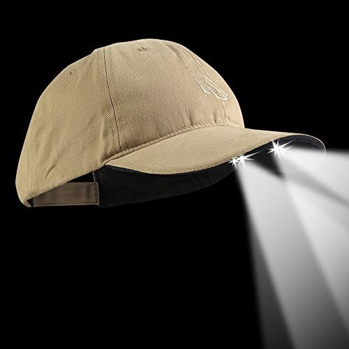 כובע LED של PowerCap 25/10 פנס פנס מופעל סוללה מואר ללא סוללה מואר