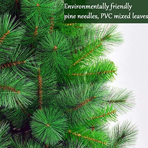 עץ אורן אורן חג המולד ידידותי לסביבה, עצים מעוטרים PVC בעמידה סיבים אופטיים בתחושת האמת מושלמת עבור 300 סמ מקורה