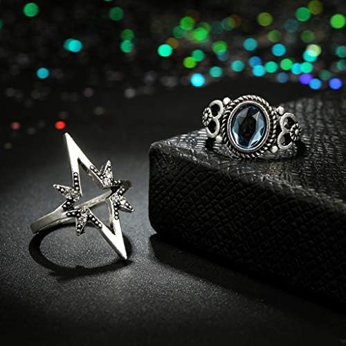 טבעת נישואין לנשים אופנה 11 יחידות/סט טבעת אירוסין בוהמית לנשים וינטג
