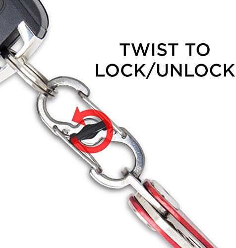 מפתח-קומפקטי מפתח מחזיק ומחזיק מפתחות ארגונית צרור עם נירוסטה מהיר ניתוק קליפ וכספת חותך-בטוח חבילה פותחן