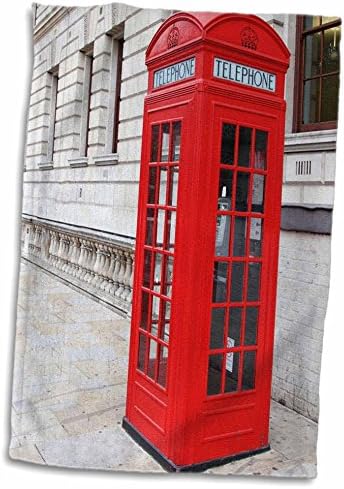 דוכני הטלפון האדומים המפורסמים של רוז לונדון של לונדון TWL_56177_1 מגבת, 15 x 22