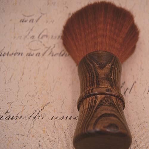 מברשת צוואר מספרה לורוז מברשת מעץ ידית עץ מקצועית צוואר ספרות ניקוי פנים דאסטר סטיילינג מברשת סלון