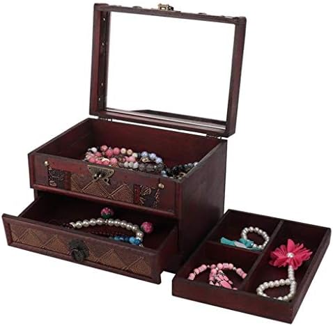 XJJZS סגנון אירופאי מחזיק עגיל מרובה שכבות אחסון עגיל קופסאות תכשיטים קופסאות תכשיטים מארגן תכשיטים