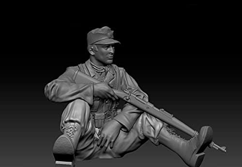 גודמואל 1/16 צבאי נושאים מלחמת העולם השנייה חייל יושב שרף דגם ערכת / אינו מורכב ולא צבעוני חייל למות