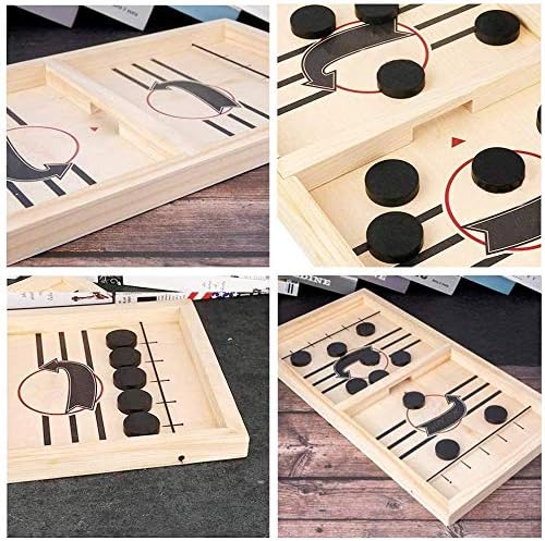 משחק פאק קלינון מהיר של Moopok, משחק הוקי מעץ קלוע Puck.desktop קרב משחק שולחן הוקי קלע מעץ, מבוגרים