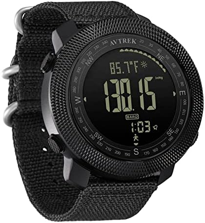 שעוני ספורט דיגיטליים של Avtrek עבור גברים אימונים טקטיים מצפן צבאי שעונים מוצקים שעונים חיצוניים חיצוניים עמידים