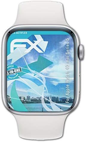 מגן מסך Atfolix התואם לסרט מגן Apple Watch 40 ממ סדרה 5, סרט הגנה על מסך FX צלול וגמיש במיוחד