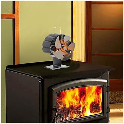 5-להבי אח מאוורר חום מופעל תנור מאוורר עמיד שקט מאוורר עבור עץ יומן צורב בית יעיל חום הפצה מאוורר