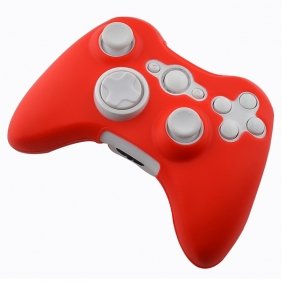 מארז סיליקון של 258stickers® עבור Xbox 360 בקר אלחוטי אדום