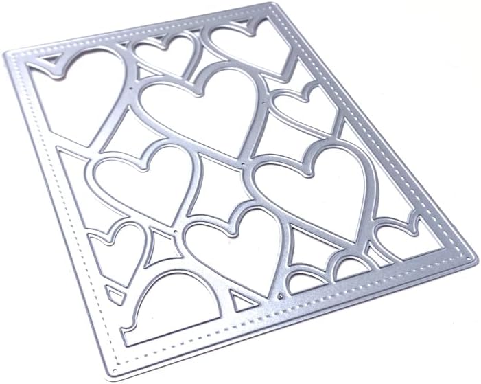 מסגרת לב בצורת לב מסגרת מתכת חיתוך מתכת מתה שבלונות לריכוז DIY בלטים דקורטיביים כרטיסי נייר DIY