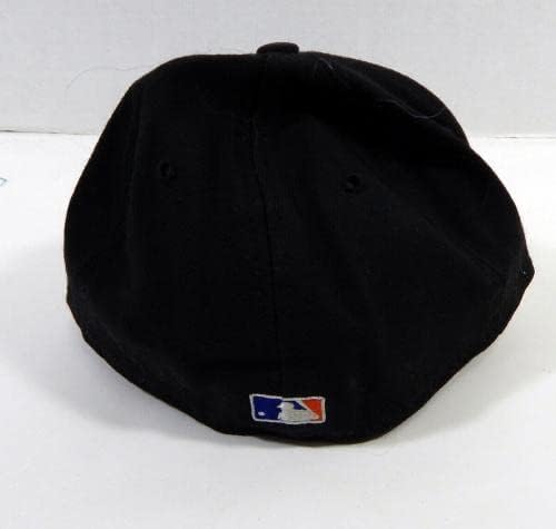 ניו יורק מטס משחק משומש כובע שחור 7.25 DP22633 - משחק כובעי MLB משומשים