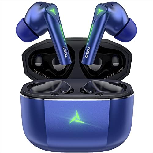 TOZO G1 אוזניות אלחוטיות Bluetooth 5.3 אוזניות עם 45MS אולטרה-חומרה נמוכה ואור נשימה מגניב, עיצוב ארגונומי,