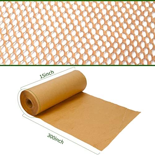 נייר אריזה של Tomvyter Honeycomb 15 x300 ft, נייר מתכלה נייר כרית נייר אלטרנטיבה, אלטרנטיבה ממוחזרת