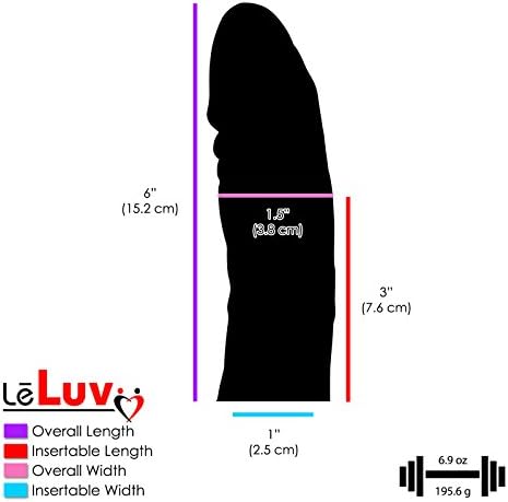 LELUV STRAP-ON זכר חלול 7 אינץ 'קצה רוטט עם פתיחה עגולה
