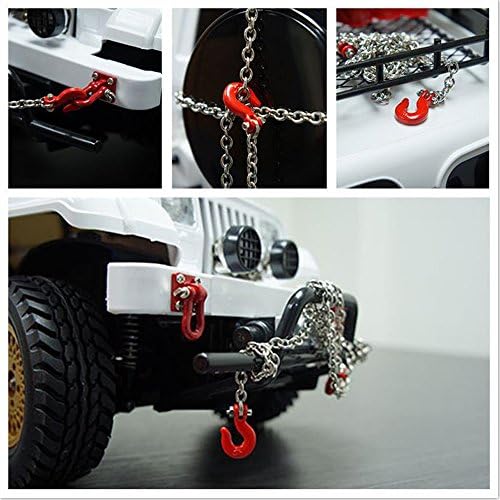Lafeina Steel Tow Rope Trop עם UCkles עבור 1/10 RC Crawler Carwler Cars SCX10 D90 TRX4 אביזר