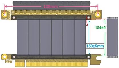 ADT-LINK PCI-E X16 עד 16X 3.0 כבל גרפי של כבל גרפי של כבלים זכר לנקבה.