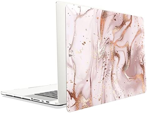 AOGGY תואם ל- MacBook Pro 14 אינץ 'מארז 2021 2022 שחרור A2442, מארז מעטפת קשה מפלסטיק + כיסוי מקלדת + כיסוי