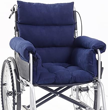 כרית לכיסא גלגלים עם עצם הזנב ותומכי גב, עיצוב משענת יד, מניעת כאבי לחץ, החלקה עם 4 רצועות