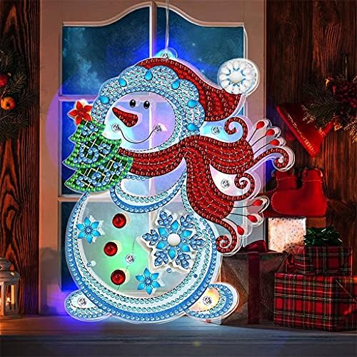 1 סט 5 ד חג המולד יהלומי ציור תליית אור חגיגי ריינסטון מנורת תליון כפול צדדי ערכת קישוט