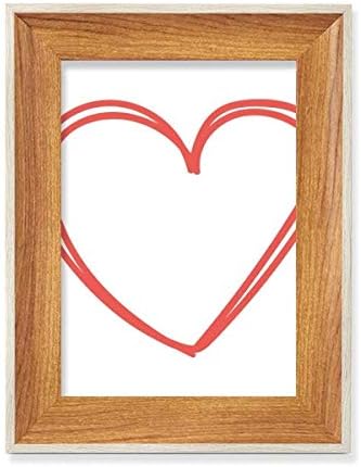 MCJS Valentine's Heart קווים כפולים שולחניים מסגרת צילום מעץ תצוגה תמונה ציור ציור מספר סטים