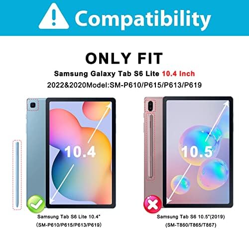 Batyue Samsung Galaxy Tab S6 Lite Case 10.4 אינץ '2022/2020; כיסוי מחוספס מגן עם מגן מסך, מעמד