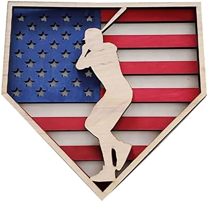קישוט מורה שלט בייסבול שלט בייסבול שלט יהלום בייסבול שכבתי מגש עיצוב בייסבול מתנה דגל אמריקאי דגל שכבת מגש