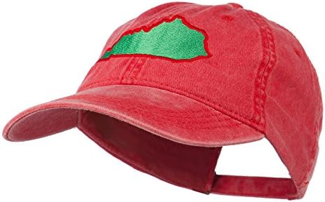 מפת מדינת קנטאקי רקומה כובע שטוף