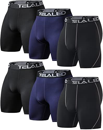 Telaleo 5/6 מכנסי דחיסת חבילה גברים Spandex Sport Sorts Shorts Stallicating Performance Performance תחתוני