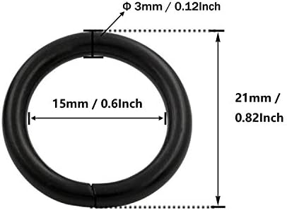 טיאנבנג שחור בגודל 0.6 בקוטר פנימי O טבעת חפיסה לא מרותכת של 20