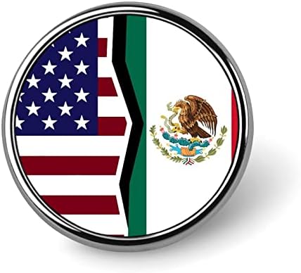 כפתור דגל אמריקאי ומקסיקני סיכות סיכות תגים עגולים קישוט עם אביזרי שקית בגדים גרפיים מתנה לגברים נשים