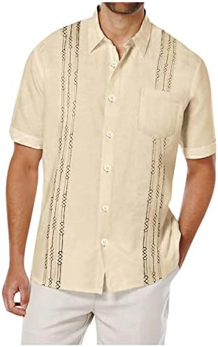 חולצות כפתור לגברים של Zefotim חולצות עם שרוול קצר/ארוך חוף הוואי חוף גוויאברה רזה אופנה מזדמנים