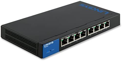 Linksys LGS308: 8-Port Business Gigabit Ethernet מתג חכם, רשת מחשב, אבטחה משופרת, QoS משופר