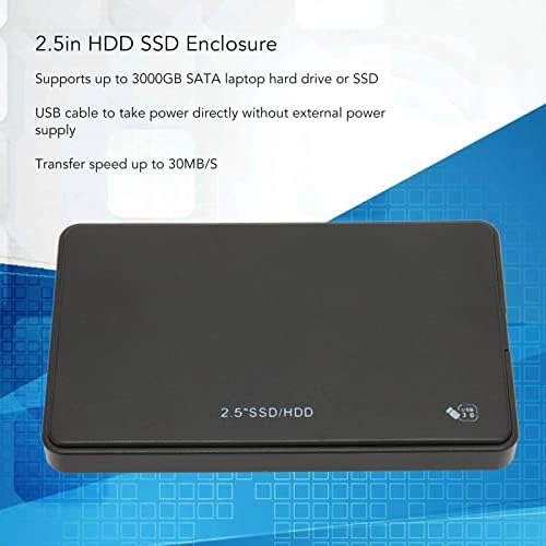 Zyyini 2.5in HDD SSD מארז, USB3.0 נייד 2.5 אינץ